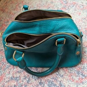 Teal Leather Handbag